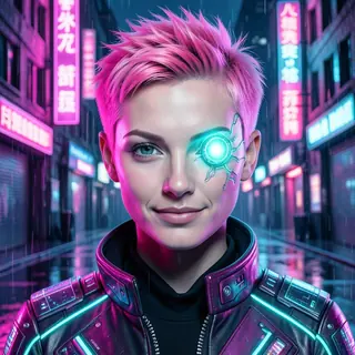Cyberpunk style pfp example