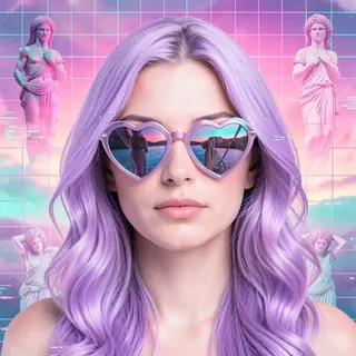Vaporwave style pfp example